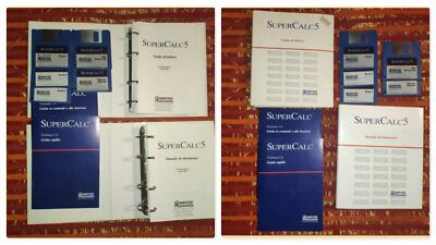 SuperCalc5 Computer Associates (Manuali, guide e 5 floppy) (Aprile 1991) RARO