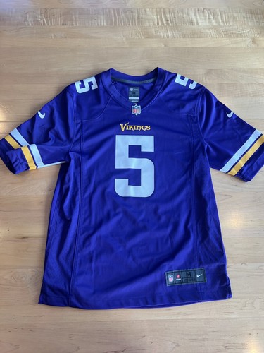 EUC Nike On Field NFL Jersey Mens Medium Purple Vikings #5 Teddy Bridgewater - Picture 3 of 8