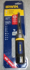 Irwin Tools 8-in-1 Ratcheting Screwdriver #1948774 for Standard Bits ~ New