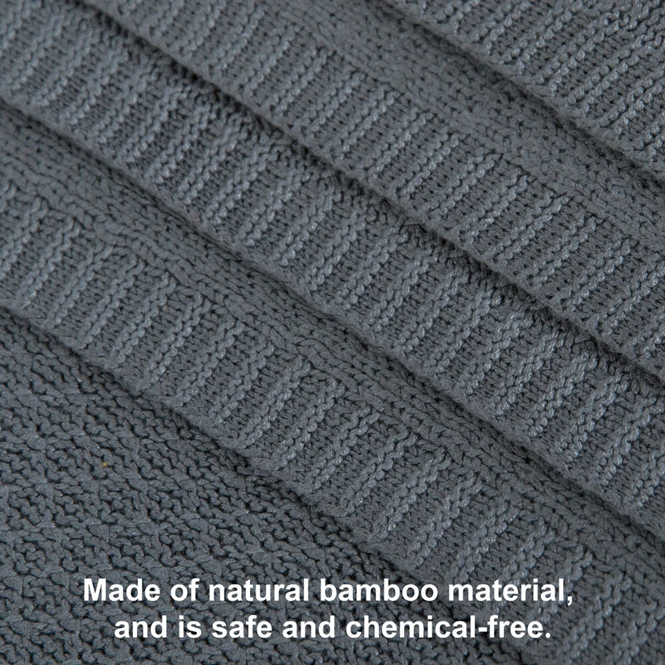 100% Natural Bamboo Fiber Blanket Hypoallergenic Cooling Breathable Blanket - Image 3 of 4