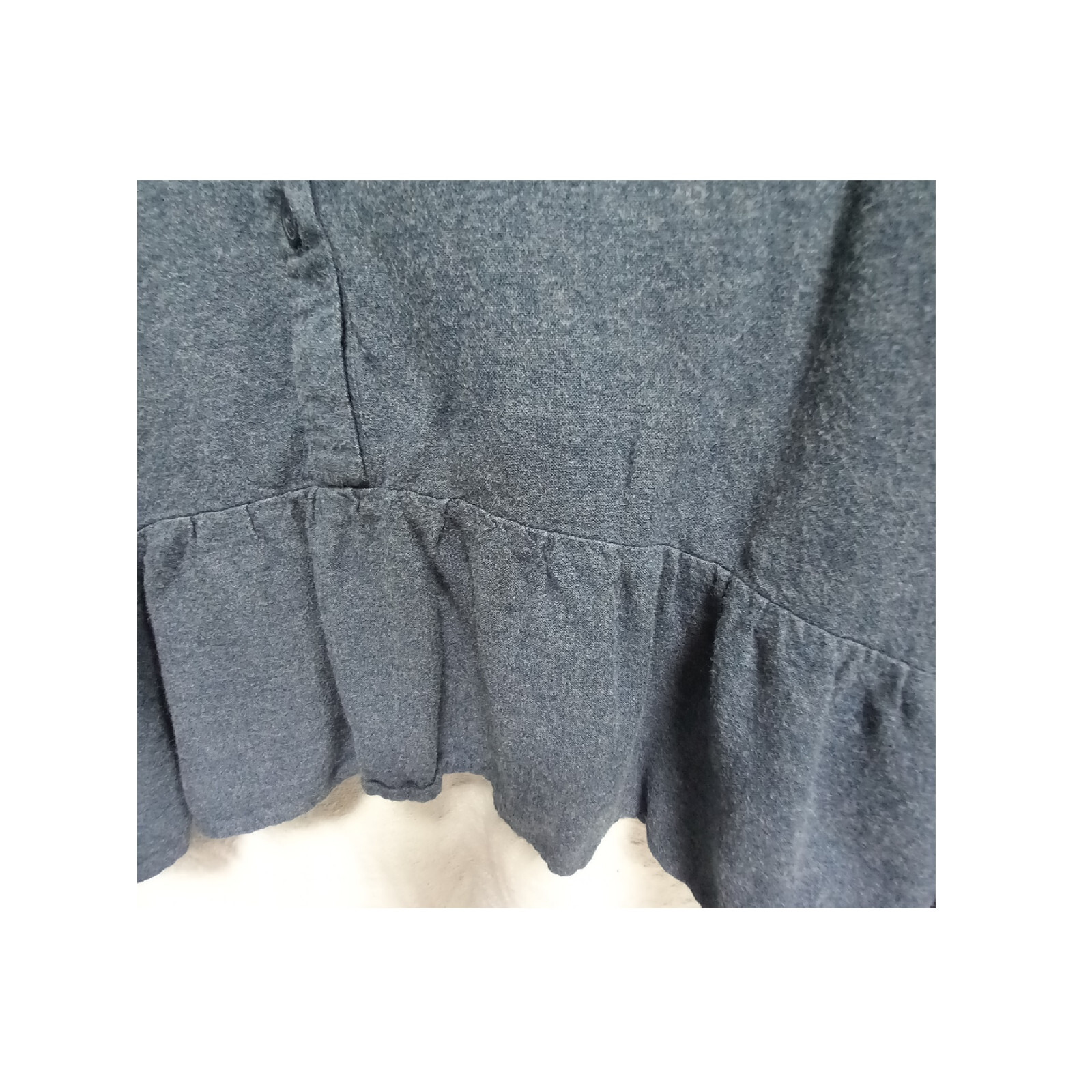 Westbound Gray/Blue Flannel Button-Down Tunic Top… - image 5