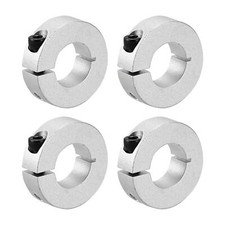 4 Pack Shaft Collar 1" Single Split Aluminum Collar with Set Screw Silver Tone