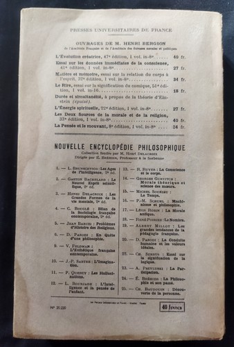 The Deux Sources de La Morale And Religion By Henri Beck 33 20th Edition - Picture 6 of 8