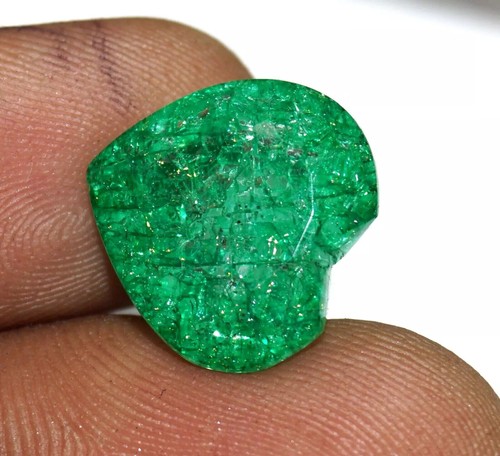 9.60 Ct AAA Certified Natural Muzo Brazilian Emerald Loose Gemstone Heart Cut - Picture 2 of 6