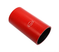 6" Long 4-Ply Reinforced High Temp Straight 3" ID Coupler Silicone hose red