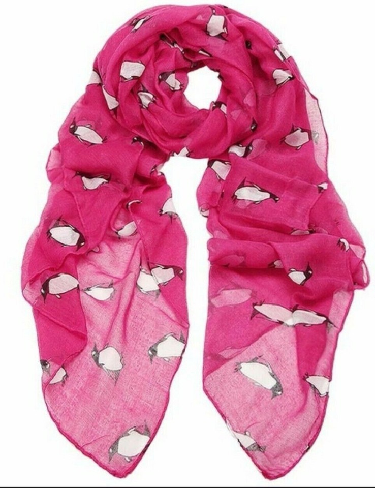 Penguin Print Women's Scarf Oversized By London Scarfs eBay UK