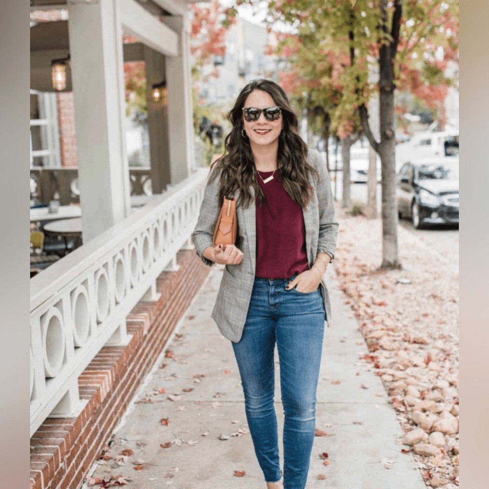 BOYFRIEND BLAZER JACKET DOUBLE BREASTED - TROUVE … - image 2