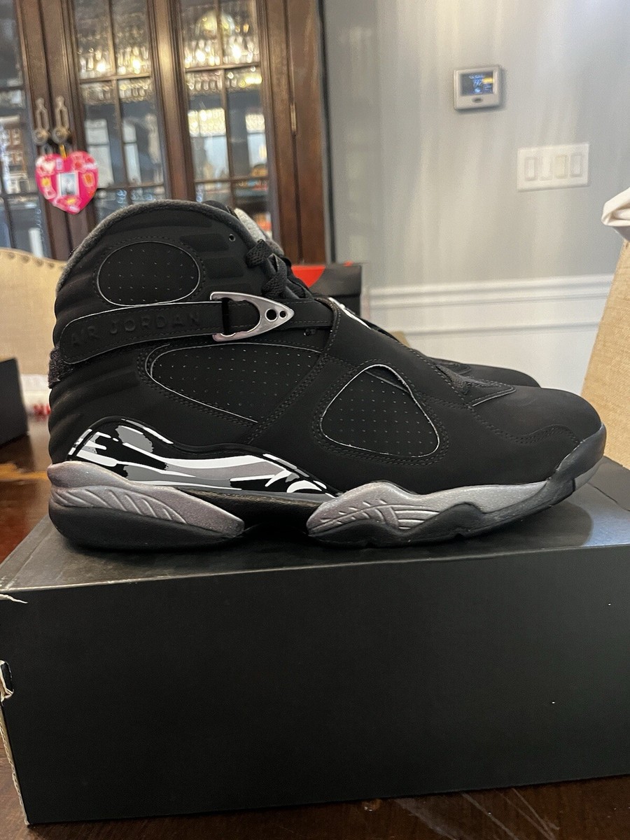 Nike air Jordan 8 Retro Black And Chrome Sz11.5 Ds With Fresh Box