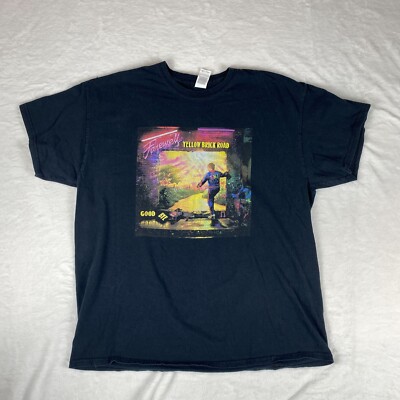 Mens Shirt XL Black Elton John Farewell Yellow Brick Road Short Sleeve Crew Neck