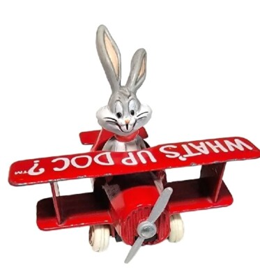 Bugs Bunny What's Up Doc? AirPlane Red DieCast Metal Looney Bugs Bunny What's Up Doc? AirPlane Red DieCast Metal Looney