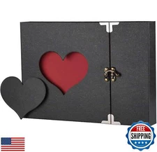 AIOR Scrapbook Photo Album 60 Pages Hardcover Vintage Heart DIY Scrapbook Alb