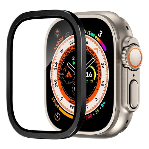 Tempered Glass for Apple Watch Ultra 2 49mm Screen Protector Metal Frame Anti-Sc - Photo 41 sur 41