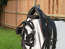 NYLON  DRIVING HARNESS SET BLACK COLOUR IN ALL SIZES