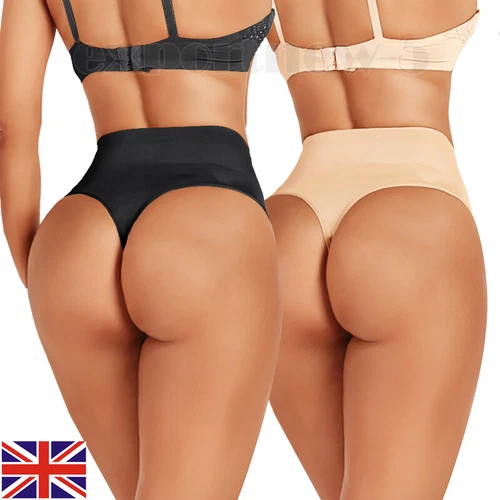 Women's Tummy Control Body Shaper High-Waist Trainer Thong Panty Boned Shapewear - Picture 2 of 33