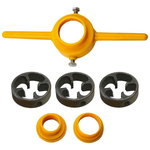 6pcs Manual Pipe Threader 1/2 3/4 1Inch Plumbing PVC Thread Tool Maker Screw Die