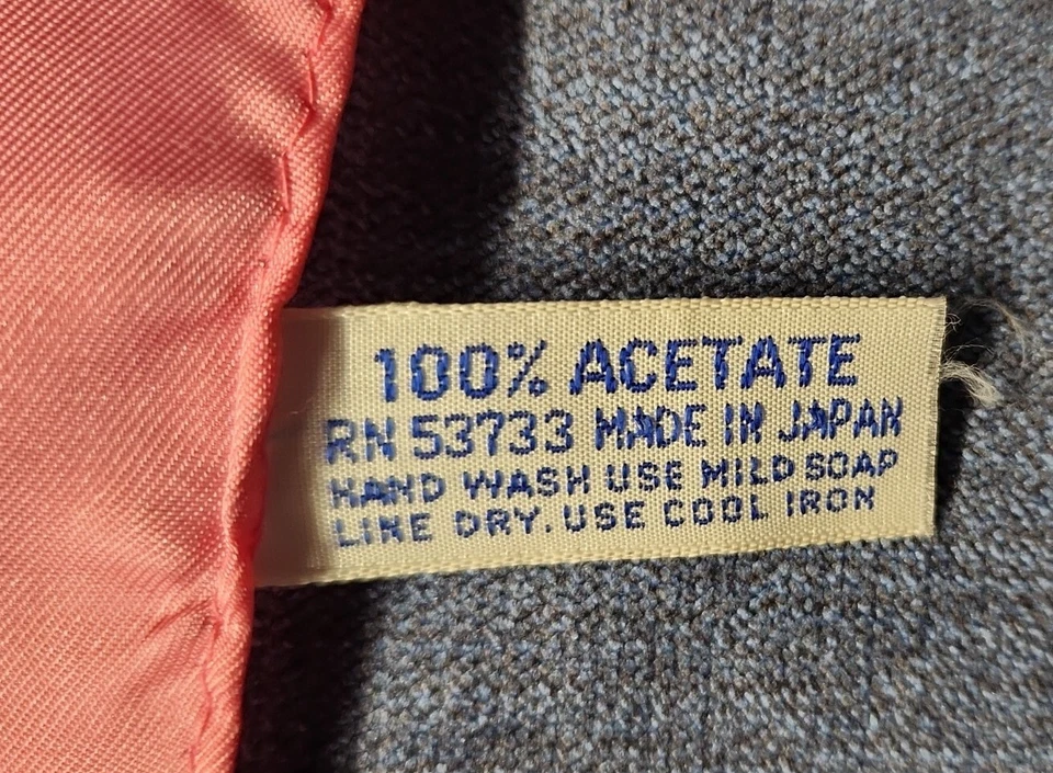 1970-е Хлопковые Конфеты Розовая и Белая Полоса Шотландка 25"sq. Шарф винтажный Японии u-8C - Изображение 2 из 2