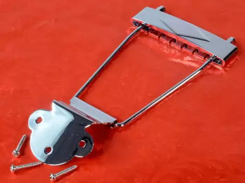 Chrome Metal Trapeze Tailpiece For Thin Arch Top Hollow Body ES Guitar, #LTT