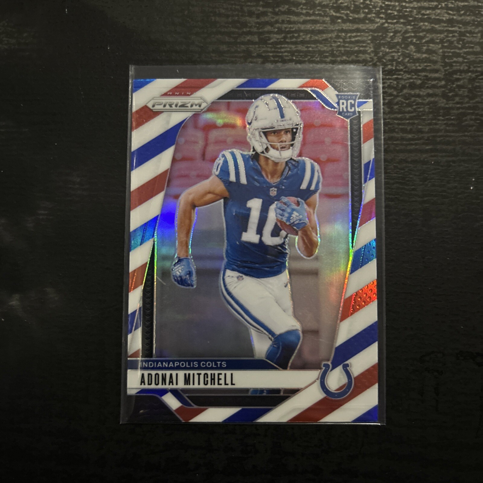 2024 Panini Prizm Adonai Mitchell (RC) Rookie Red White Blue Prizm #303 Colts