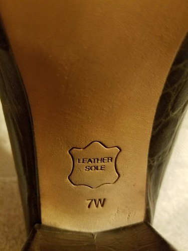 Talbots high heel peep toe all leather shoes and leather soles 7W can fit 7 1/2 - Picture 5 of 12