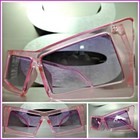 Exaggerated Exotic Funky Modern Retro Cat Eye Style Sunglasses Purple Frame Lens