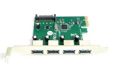 USB 3.0 2.0 PCI-E PCIE 4 PORTS Express Expansion Card Adapter NEC720201