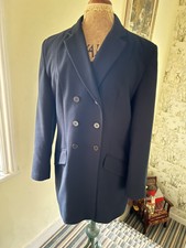Hamells Navy Blue Blazer Long Jacket Size 16 Vintage