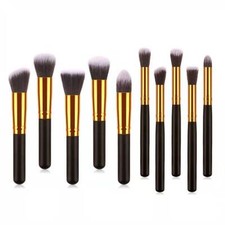 10pcs Makeup Cosmetic Blush Brush Eyebrow Foundation Powder Brushes Kit Set