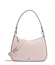Ralph Lauren Danni Crosshatch Leather Medium Shoulder Bag Lauren Pink Opal 225