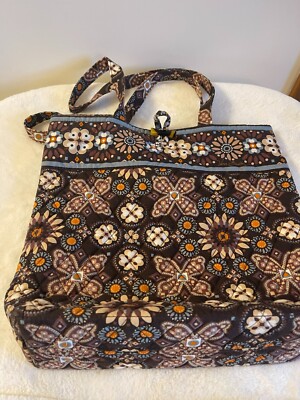Vera Bradley Handbag - Size Large | Vintage Values Boutique VERA BRADLEY Brown Quilted Large Bag main image 1