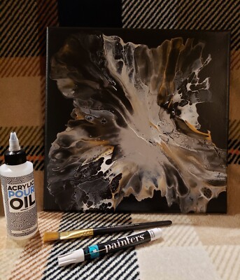 Harmony - 12x12 - Original Acrylic Abstract Fluid Art Painting