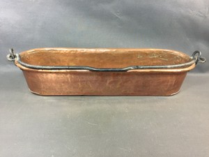 Antique-Dish-Fish-Copper-and-Wrought-Iron-19eme-Vintage-French-Old-Dish