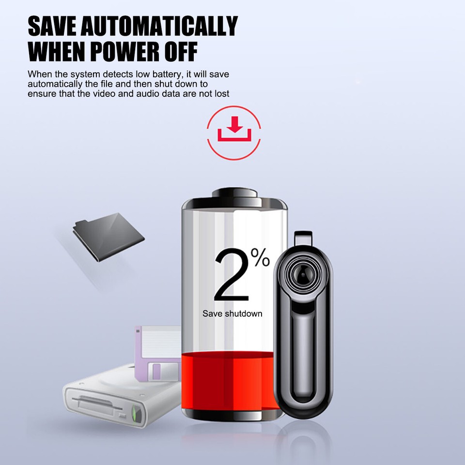 Mini Necklace Camera 1080P Video Voice Recording Wearable Small