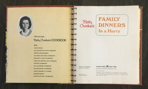 2 Betty Crocker's DINNER IN A DISH / Family Dinners In A Hurry, HC Cookbooks - Picture 4 of 11