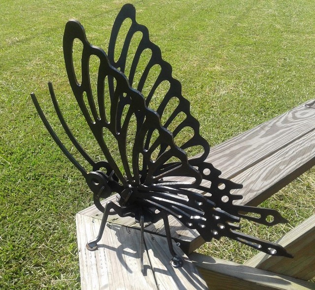 19" Metal Butterfly Statue Lawn & Garden Ornament Art eBay