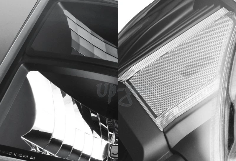 Para Ford F250 F350 Super Duty 2011-2016 Carcasa Negra Faros Reflector Transparente Foto 2 de 4