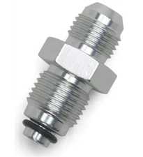 Power Steering and Fuel Line Adapter Male M16x1.5 O-Ring to Male AN6 SILVER