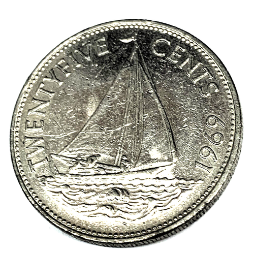 # C5787     BAHAMAS    COIN,     25 CENTS   1969 - 第 1/2 張圖片