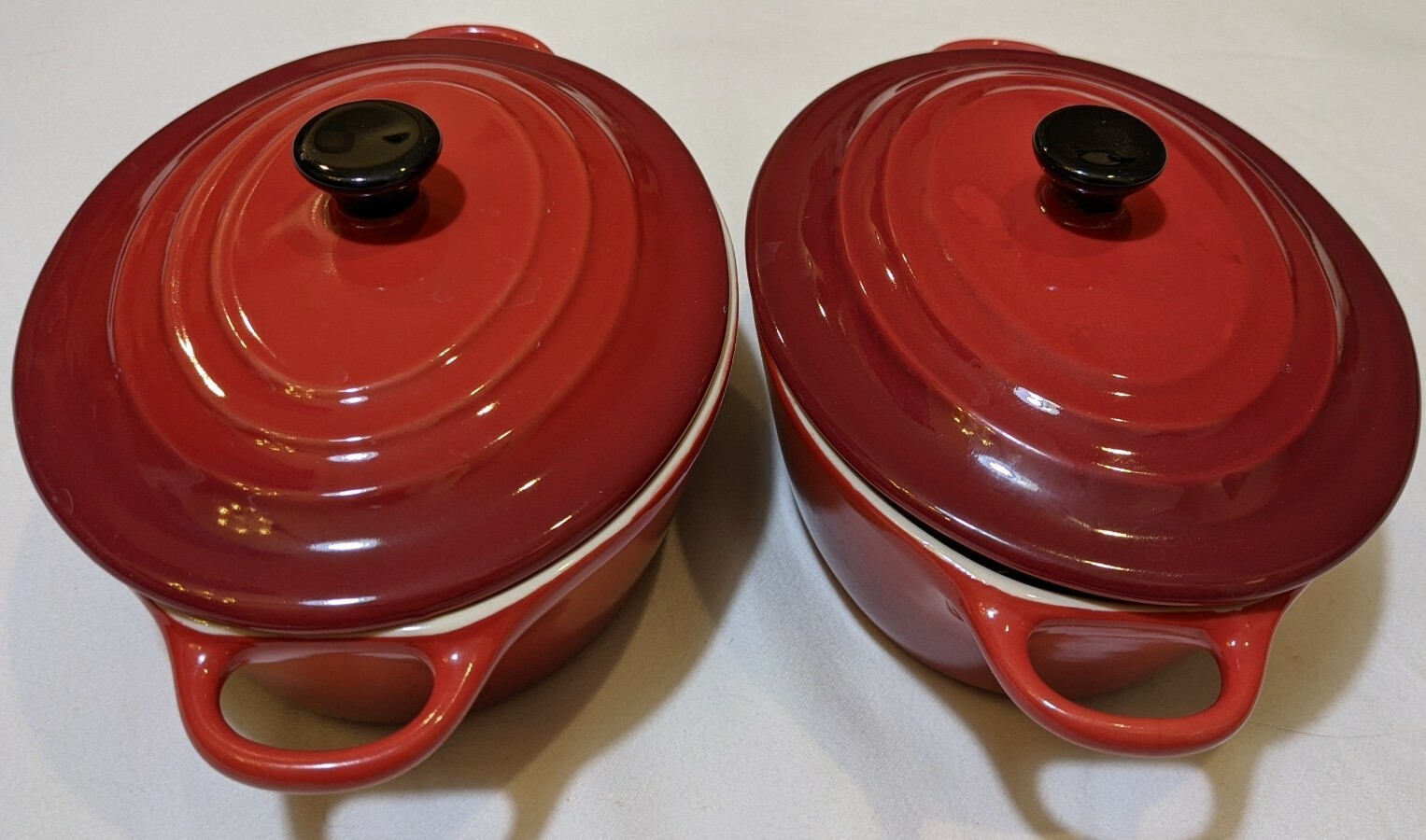 Set of 2 Colorz Tabletops Unlimited Red Dutch Oven eBay