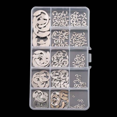 Set Circlip Circlip Esterni Set Assortimento Anello a Scatto Contenitore Clip Cerchio - Foto 2 di 17
