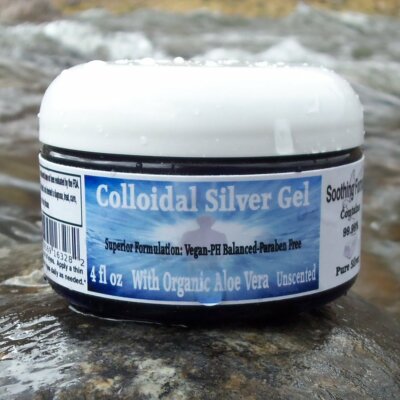 Superior Silver Gel & Organic Aloe Vera BIG 4 Oz. Jar 100 ppm