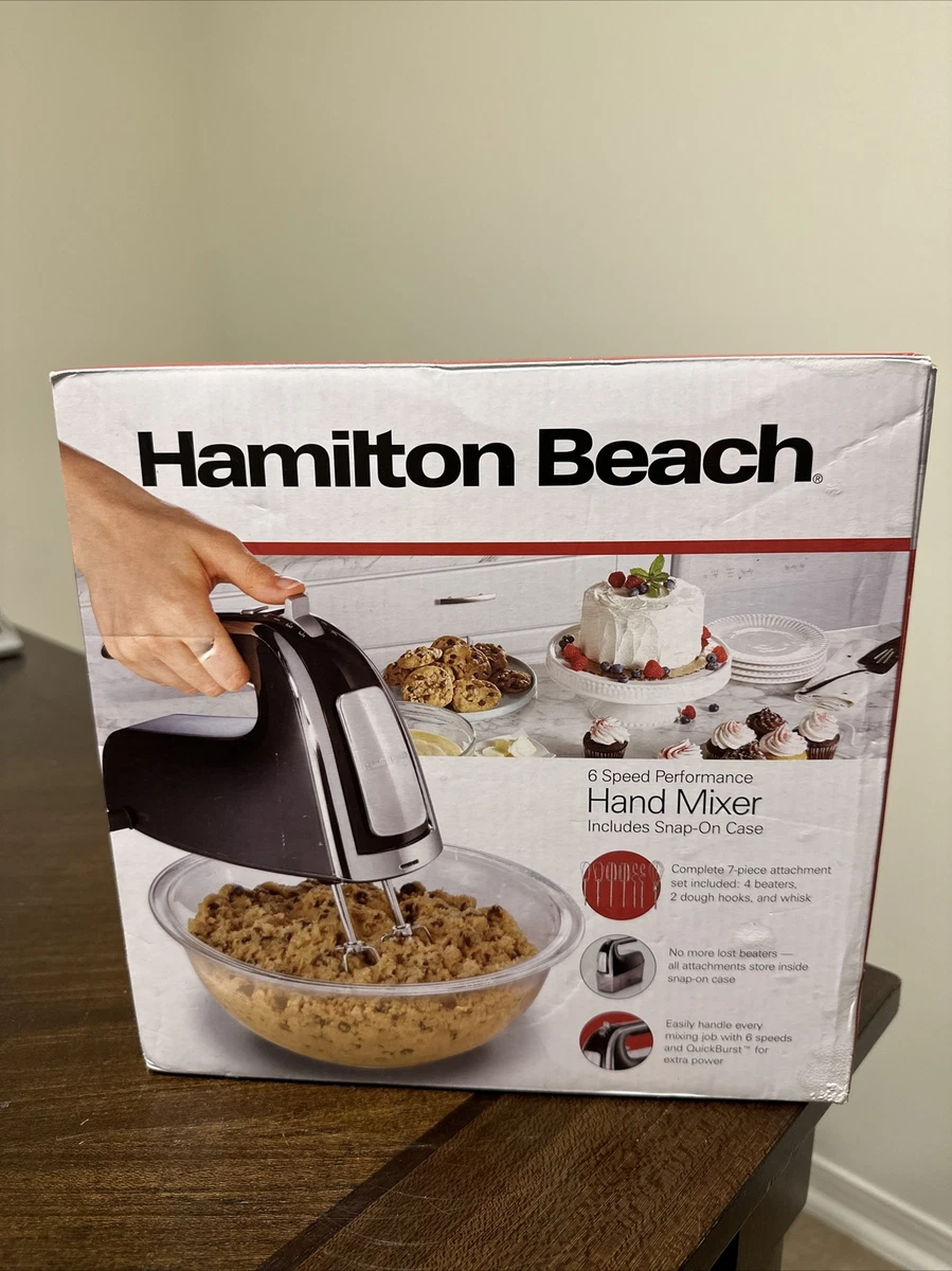 Hamilton Beach Power Deluxe 6-Speed Electric Hand Mixer with Snap