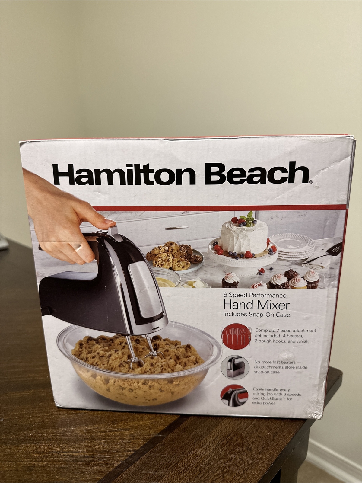 Hamilton Beach 6-Speed Black Hand Mixer with Snap-On Case 62620