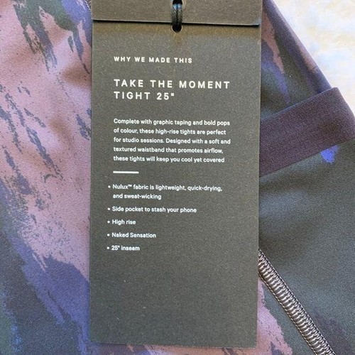 Neu mit Etikett Lululemon Robert Gellar Take the Moment Tight 25" limitierte Auflage Gr. 8 10 12 - Bild 12 von 14