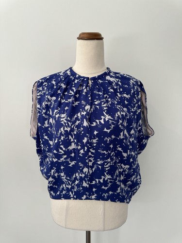 Blusa para mujer Scanlan and Theodore talla 8 minimalista cuadrada inteligente informal todos los días - Imagen 6 de 16
