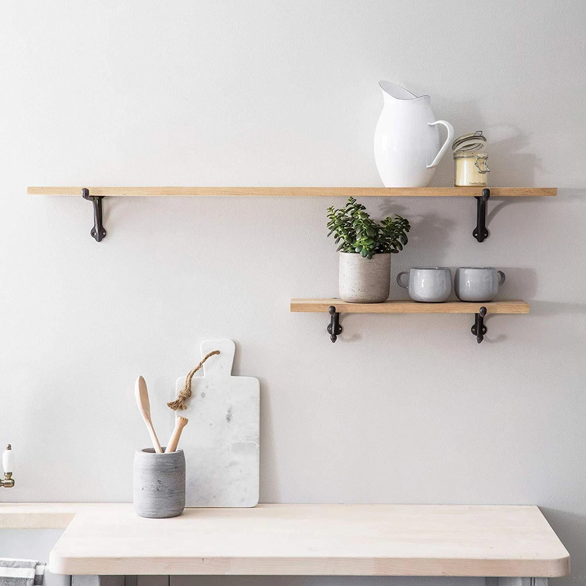 Black iron online and wood shelves