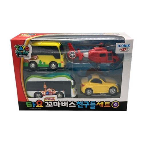 Little Bus Tayo - Special No.4 Mini Bus 4pcs (Air, Peanut, Kinder, Shine) Set - Picture 4 of 8