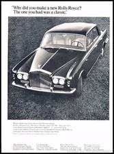 1966 Rolls Royce Silver Shadow Vintage Advertisement Print Art Car Ad J254