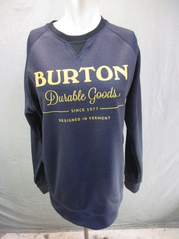 burton crew neck long sleeve fleece athletic 