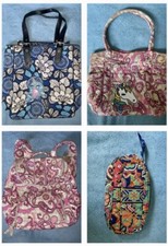 VERA BRADLY 4 piezas - 2 carteras, 1 mochila y 1 bolsa de maquillaje - seminuevo