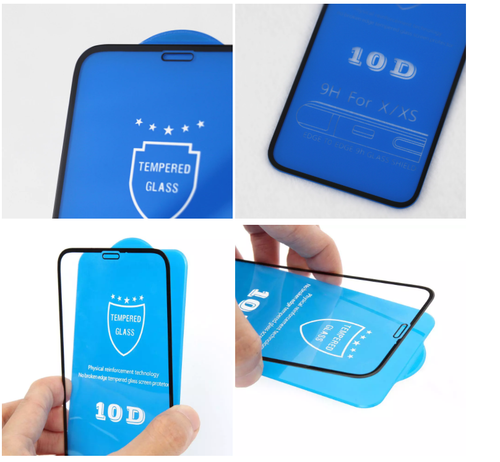 Tempered Glass 10D FULL COVER Screen Protector iPhone 16 15 14 13 12 11 Pro X 8 - Picture 7 of 10